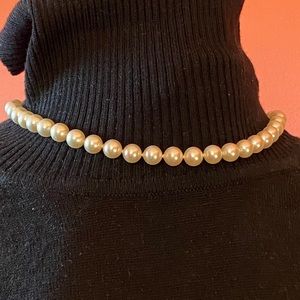 Vintage high quality choker costume pearls Metall